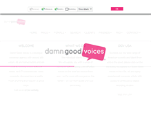 Tablet Screenshot of damngoodvoices.com